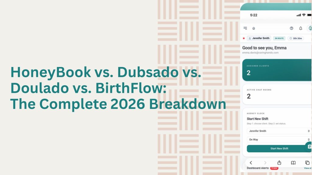 screenshot of birthflow welcome screen